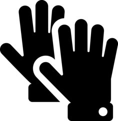 Pair Of Gloves Outline Drawing Svg Vector, Free Vectors File